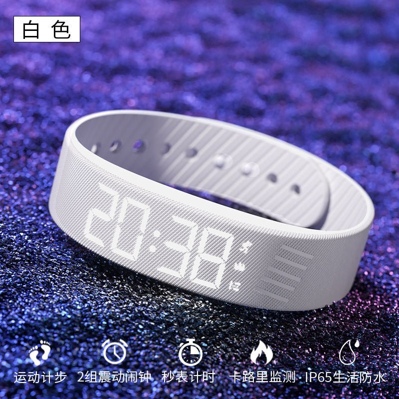 DaniFest Fitnessarmband in Weiß mit digitalem Display, Schrittzähler und wasserdichtem Design für Mädchen