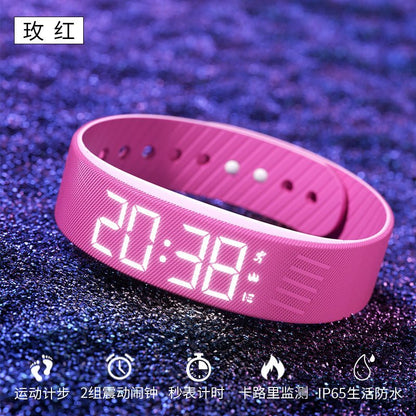 DaniFest Fitnessarmband in Pink mit digitalem Display, Schrittzähler und wasserdichtem Design für Mädchen