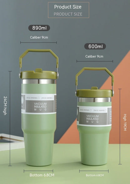 Edelstahl Trinkflasche mit Griff – Dein stilvoller Begleiter für aktive Abenteuer {{ DaniFest }}
