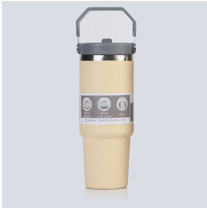 Edelstahl Trinkflasche mit Griff – Dein stilvoller Begleiter für aktive Abenteuer {{ DaniFest }}