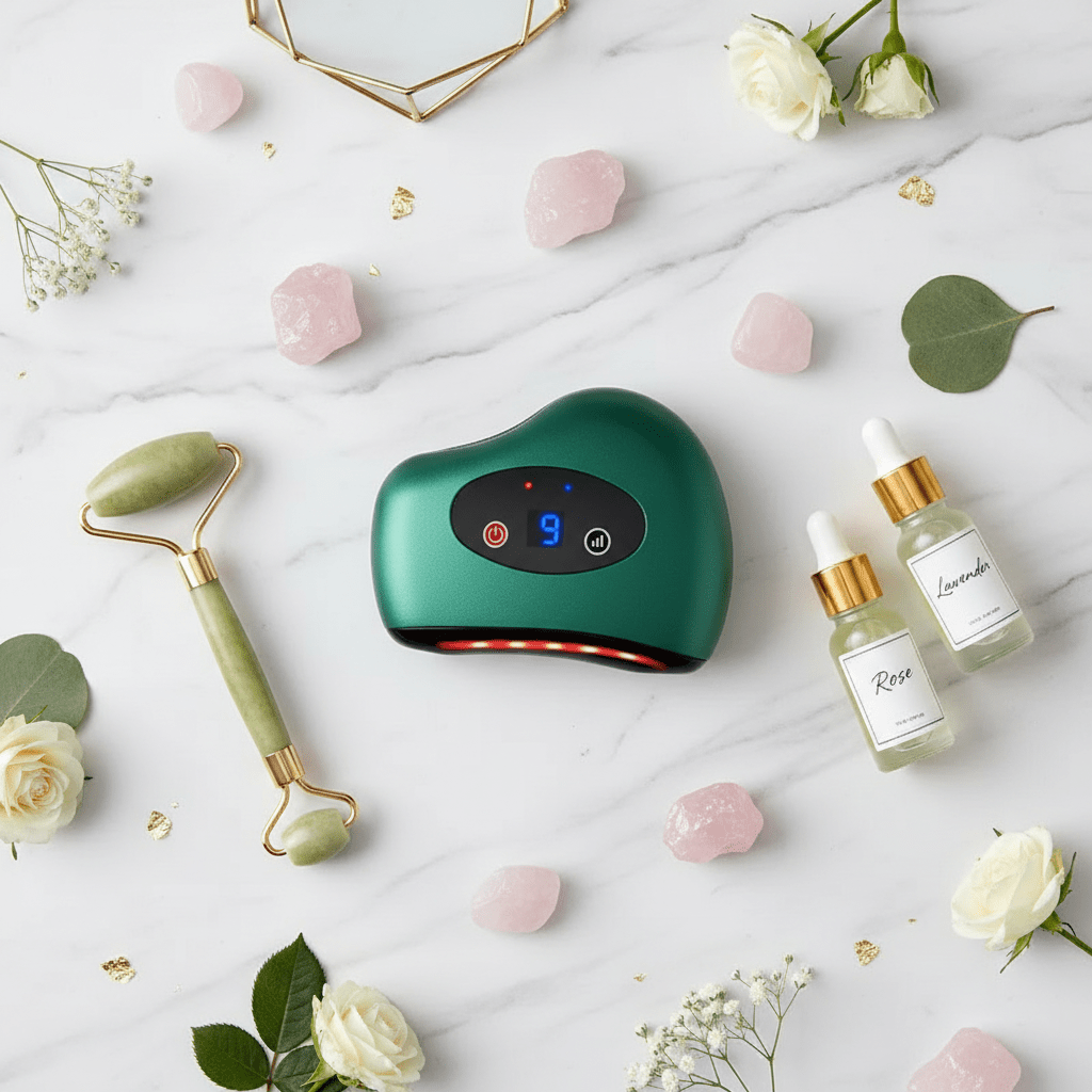 Gua Sha Stein Massagegerät: Elektrisch mit Wärme &amp; Vibration {{ DaniFest }}