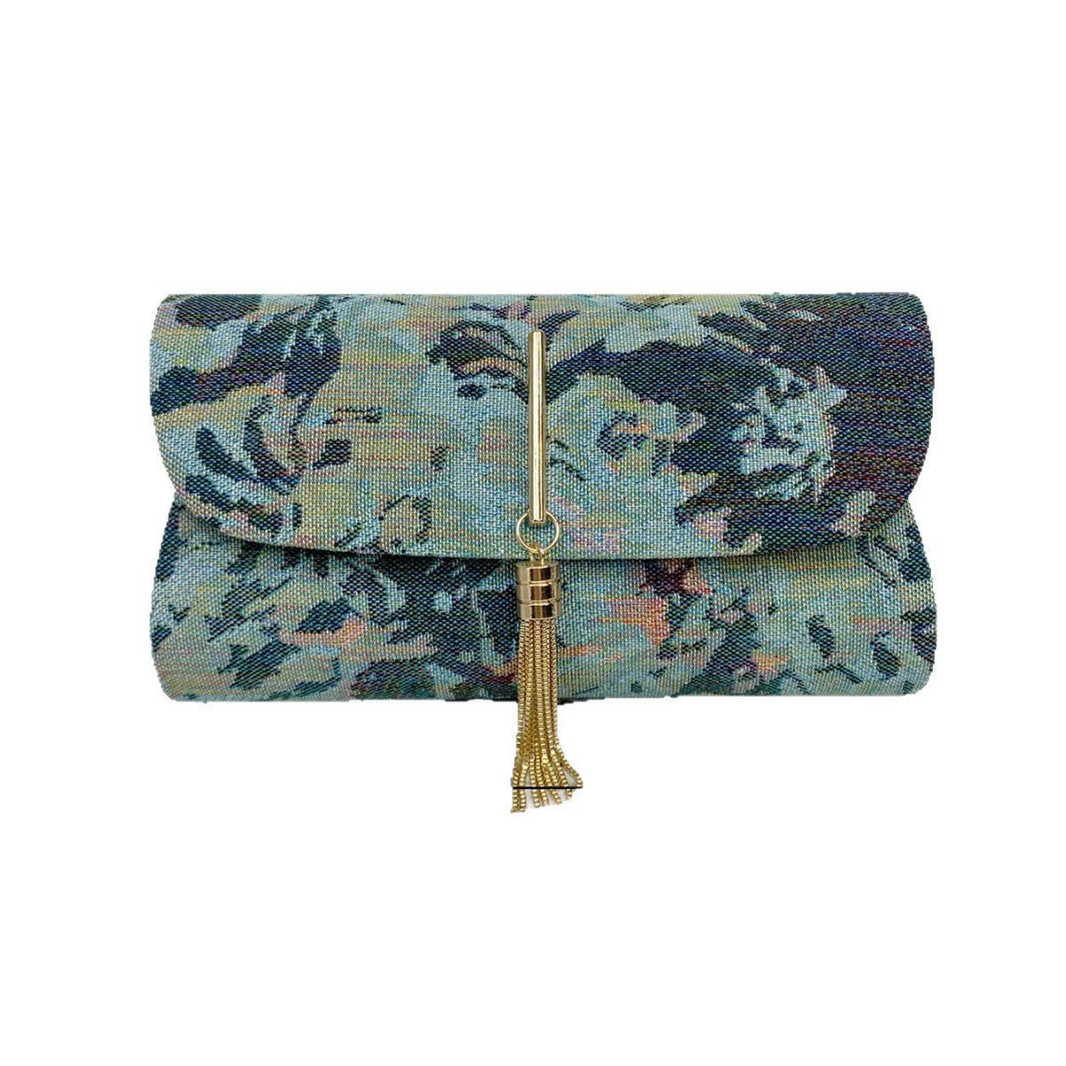 Bestickte Damen-Clutch mit Blumenmotiven {{ Stilwerk }}