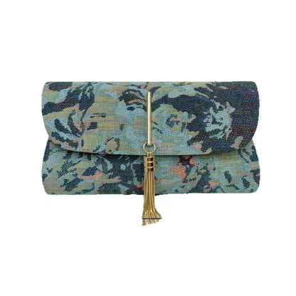 Bestickte Damen-Clutch mit Blumenmotiven {{ Stilwerk }}