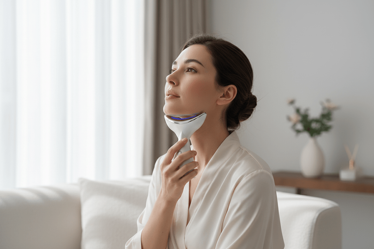 DermaLift Pro™ EMS-Mikrostrom-Gesichts- und Halsstraffungsgerät mit LED-Lichttherapie – Anti-Aging-Hautstraffungs-Massagegerät {{ DaniFest }}