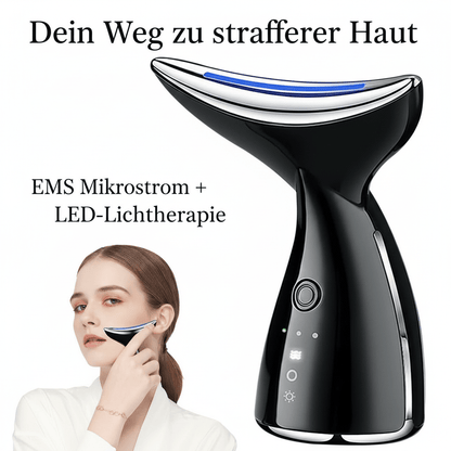DermaLift Pro™ EMS-Mikrostrom-Gesichts- und Halsstraffungsgerät mit LED-Lichttherapie – Anti-Aging-Hautstraffungs-Massagegerät {{ DaniFest }}