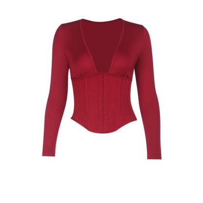 Figurbetonendes Langarm-Top für Damen – Slim-Fit Eleganz für jeden Anlass {{ DaniFest }}