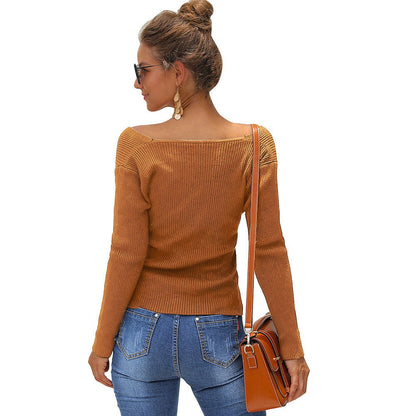 Figurbetonter V-Ausschnitt Pullover – Eleganter Slim-Fit für jeden Anlass {{ DaniFest }}