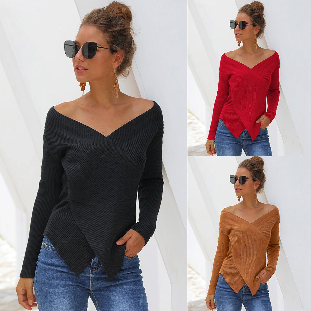 Figurbetonter V-Ausschnitt Pullover – Eleganter Slim-Fit für jeden Anlass {{ DaniFest }}