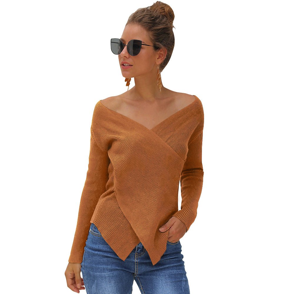 Figurbetonter V-Ausschnitt Pullover – Eleganter Slim-Fit für jeden Anlass {{ DaniFest }}