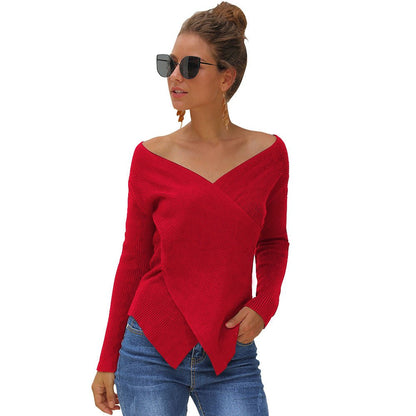 Figurbetonter V-Ausschnitt Pullover – Eleganter Slim-Fit für jeden Anlass {{ DaniFest }}