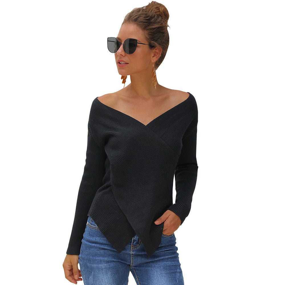 Figurbetonter V-Ausschnitt Pullover – Eleganter Slim-Fit für jeden Anlass {{ DaniFest }}