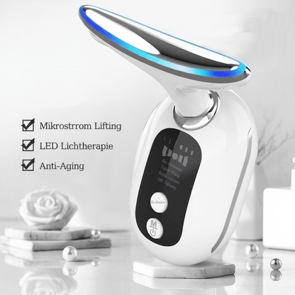 Hals &amp; Gesicht Beauty-Gerät – Mikrostrom &amp; LED Lichttherapie für straffere Haut und jugendliches Aussehen {{ DaniFest }}