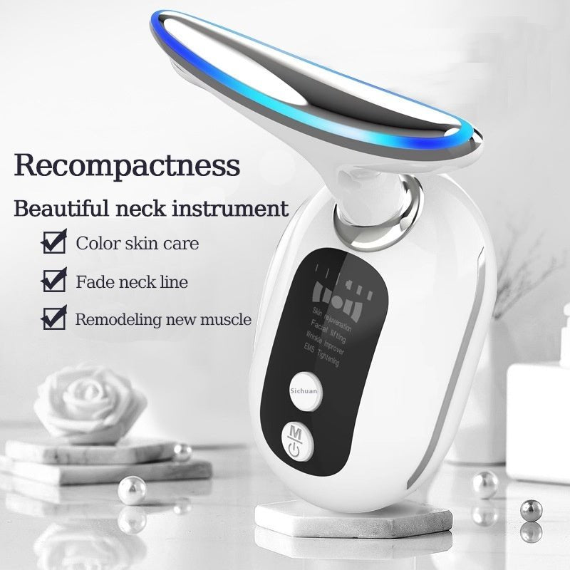 Hals &amp; Gesicht Beauty-Gerät – Mikrostrom &amp; LED Lichttherapie für straffere Haut und jugendliches Aussehen {{ DaniFest }}
