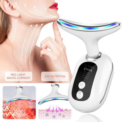 Hals &amp; Gesicht Beauty-Gerät – Mikrostrom &amp; LED Lichttherapie für straffere Haut und jugendliches Aussehen {{ DaniFest }}