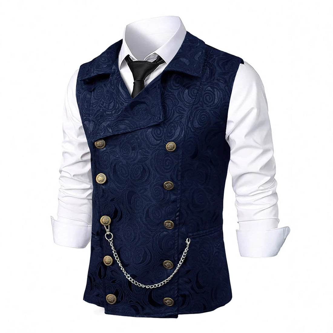 Elegante Herren Anzugweste mit Kette – Zweireihige Business Weste für jeden Anlass {{ DaniFest }}