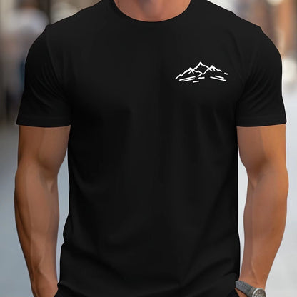 Herren T-Shirt mit Bergmotiv – Bequemes Relaxed Fit Sport Shirt für Outdoor-Abenteuer {{ DaniFest }}