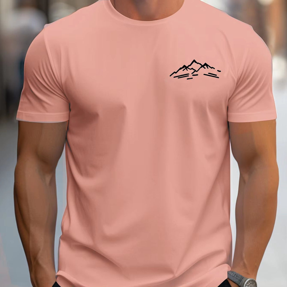Herren T-Shirt mit Bergmotiv – Bequemes Relaxed Fit Sport Shirt für Outdoor-Abenteuer {{ DaniFest }}