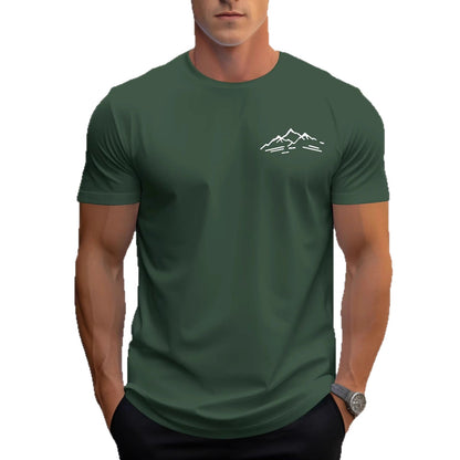 Herren T-Shirt mit Bergmotiv – Bequemes Relaxed Fit Sport Shirt für Outdoor-Abenteuer {{ DaniFest }}