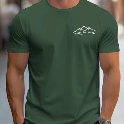 Herren T-Shirt mit Bergmotiv – Bequemes Relaxed Fit Sport Shirt für Outdoor-Abenteuer {{ DaniFest }}