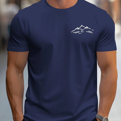 Herren T-Shirt mit Bergmotiv – Bequemes Relaxed Fit Sport Shirt für Outdoor-Abenteuer {{ DaniFest }}