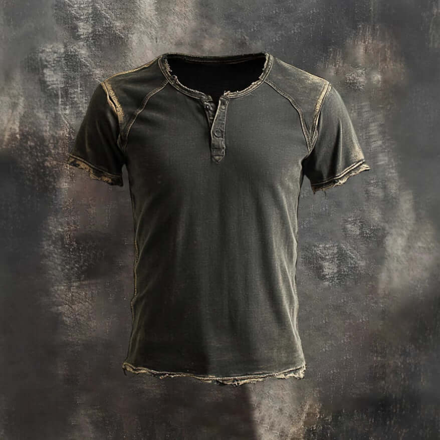 Herren Vintage T-Shirt Distressed – Raw Edge Streetwear Shirt im Used Look {{ DaniFest }}