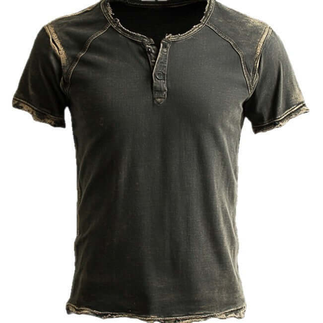 Herren Vintage T-Shirt Distressed – Raw Edge Streetwear Shirt im Used Look {{ DaniFest }}