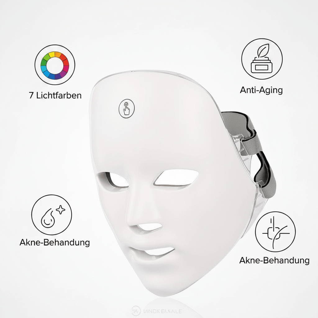 LED Lichttherapie-Maske – 7-farbige Anti-Aging Behandlung {{ Stilwerk }}