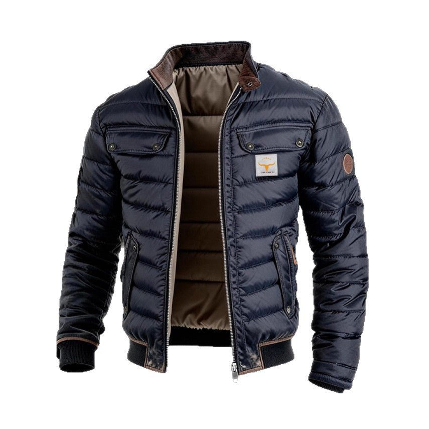 Men’s Winter Puffer Jacket – Insulated Zip-Up Coat with Stand Collar (Warm Lightweight Outdoor Jacket) {{ DaniFest }}