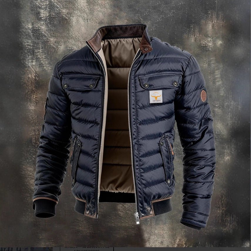 Men’s Winter Puffer Jacket – Insulated Zip-Up Coat with Stand Collar (Warm Lightweight Outdoor Jacket) {{ DaniFest }}