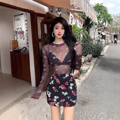 Transparenter Dopamin-Print Damen-Shirt – Dein neuer Lieblingslook für jeden Anlass {{ DaniFest }}