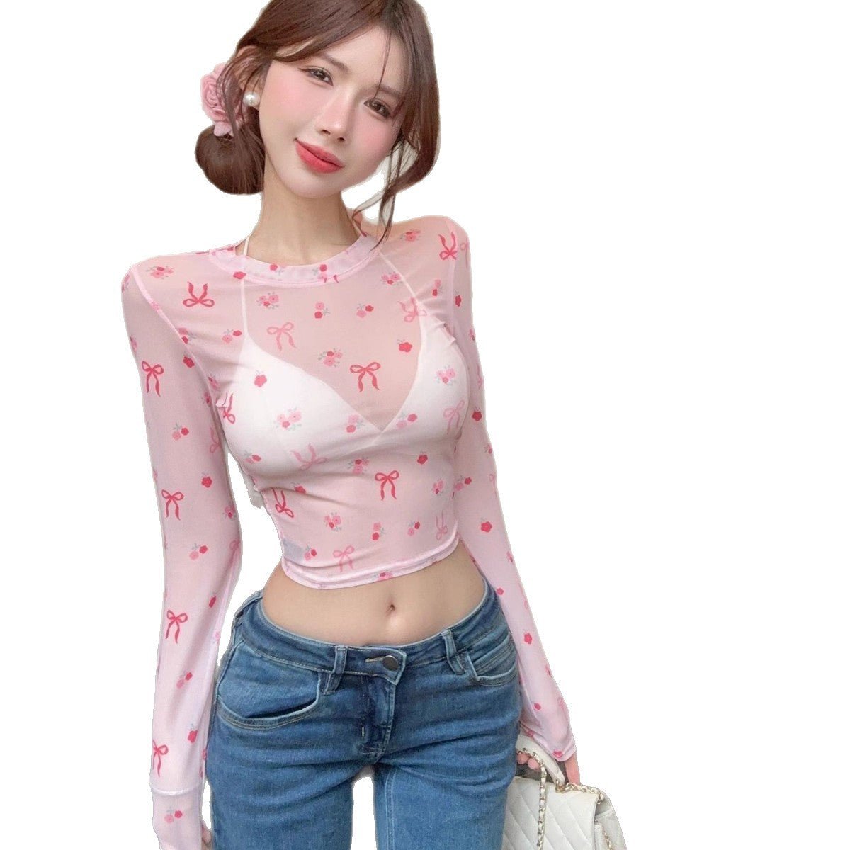 Transparenter Dopamin-Print Damen-Shirt – Dein neuer Lieblingslook für jeden Anlass {{ DaniFest }}