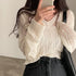 Vintage Chic: Retro Cropped Pullover mit V-Ausschnitt {{ DaniFest }}