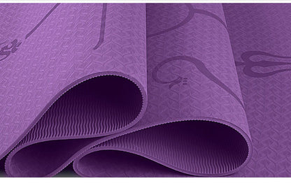Rutschfeste TPE Yogamatte mit Positionslinien – Perfekter Halt für Yoga und Fitness {{ DaniFest }}