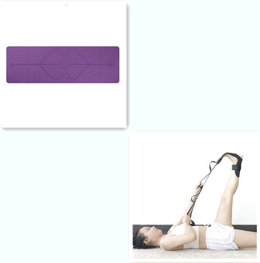 Rutschfeste TPE Yogamatte mit Positionslinien – Perfekter Halt für Yoga und Fitness {{ DaniFest }}