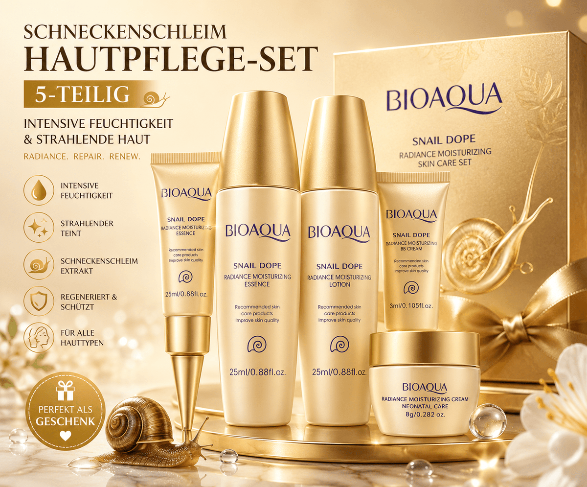 Schneckenschleim Hautpflege-Set 5-teilig – Produktverpackung