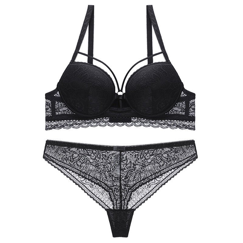 Spitzen BH Set Damen Push-Up B-Cup – Elegantes Dessous Set mit Bügel, Bequem &amp; Formgebend {{ DaniFest }}