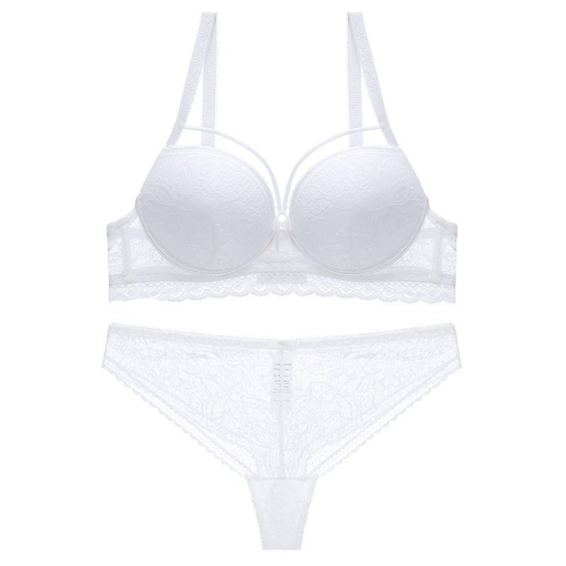 Spitzen BH Set Damen Push-Up B-Cup – Elegantes Dessous Set mit Bügel, Bequem &amp; Formgebend {{ DaniFest }}