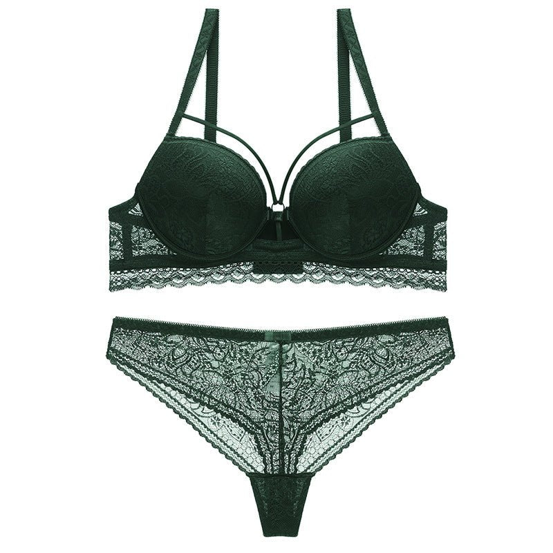 Spitzen BH Set Damen Push-Up B-Cup – Elegantes Dessous Set mit Bügel, Bequem &amp; Formgebend {{ DaniFest }}