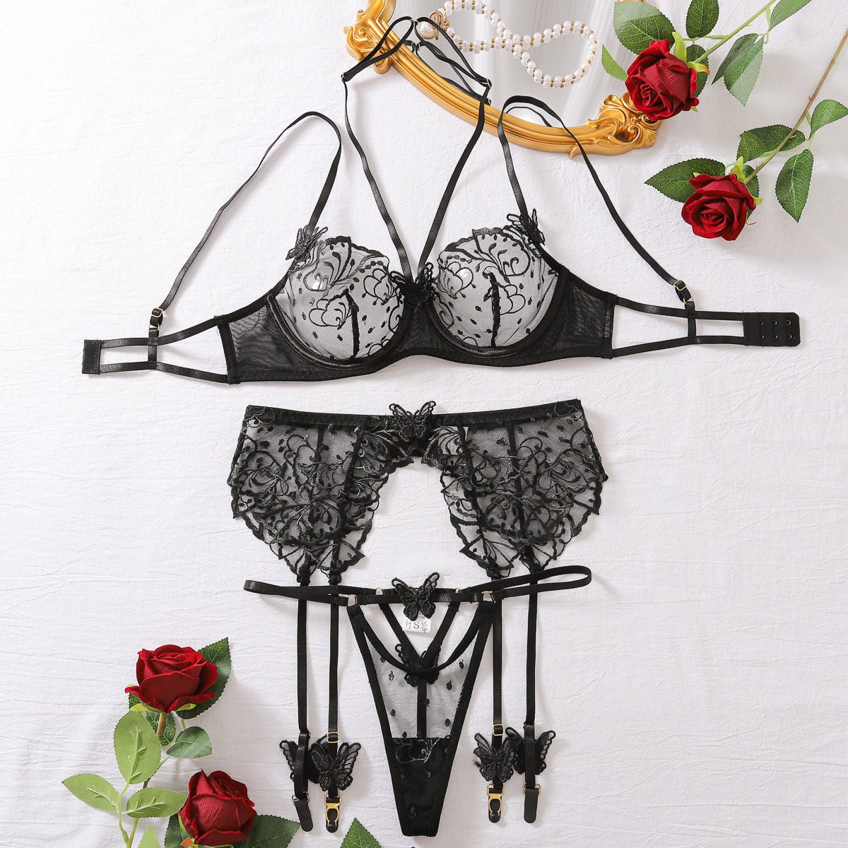 Dessous-Set Damen Spitze – Sexy Lingerie Set mit BH &amp; Slip, Elegant &amp; Bequem {{ DaniFest }}