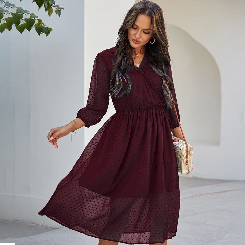 Elegantes Tailliertes Chiffon-Kleid für Damen – Der Must-Have Look für Jede Gelegenheit {{ DaniFest }}