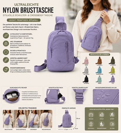 Stylische, ultraleichte Nylon Brusttasche – Dein praktischer Begleiter für jeden Tag {{ DaniFest }}
